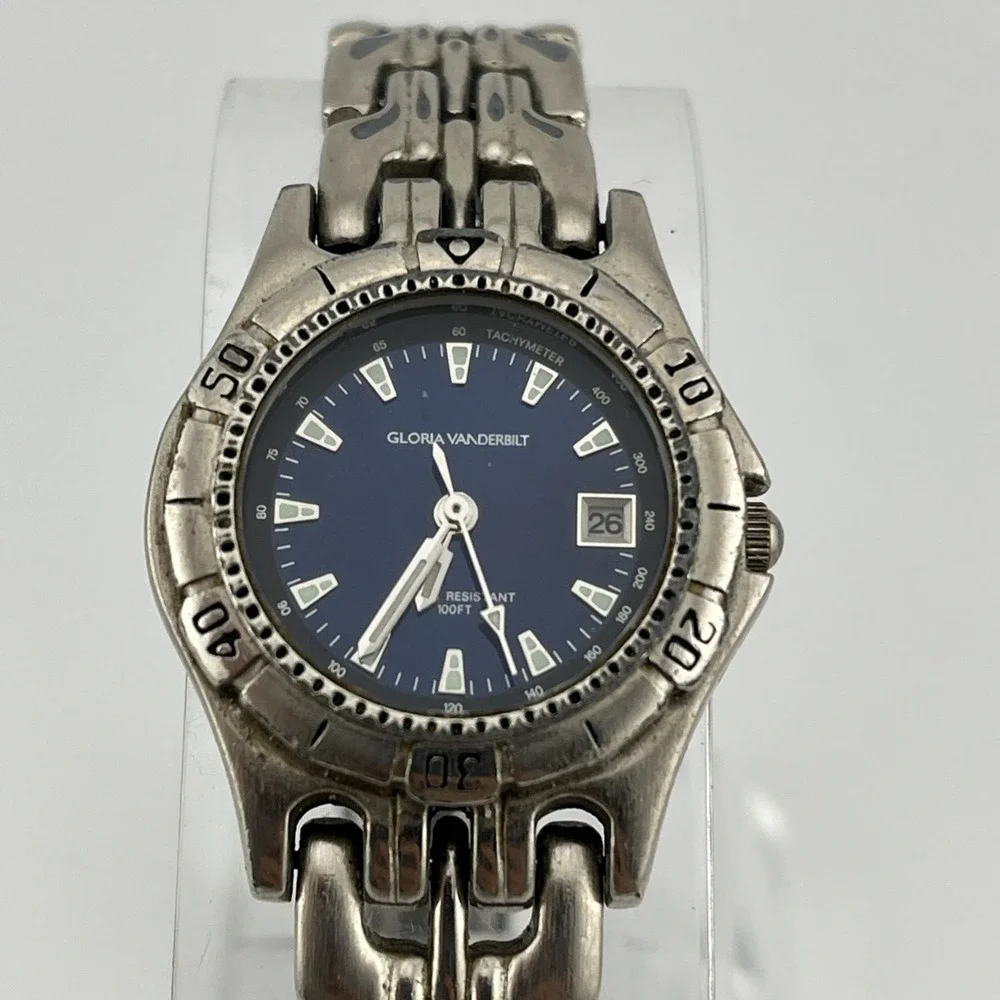 Gloria Vanderbilt Watch Women 28mm Case Blue Dial 6.25